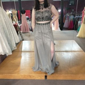 Two piece prom dress